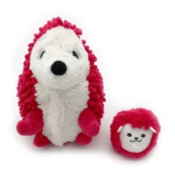 Peluche les ptipotos hérisson et son bébé piktou betterave