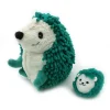 Peluche les ptipotos hérisson et son bébé piktou vert