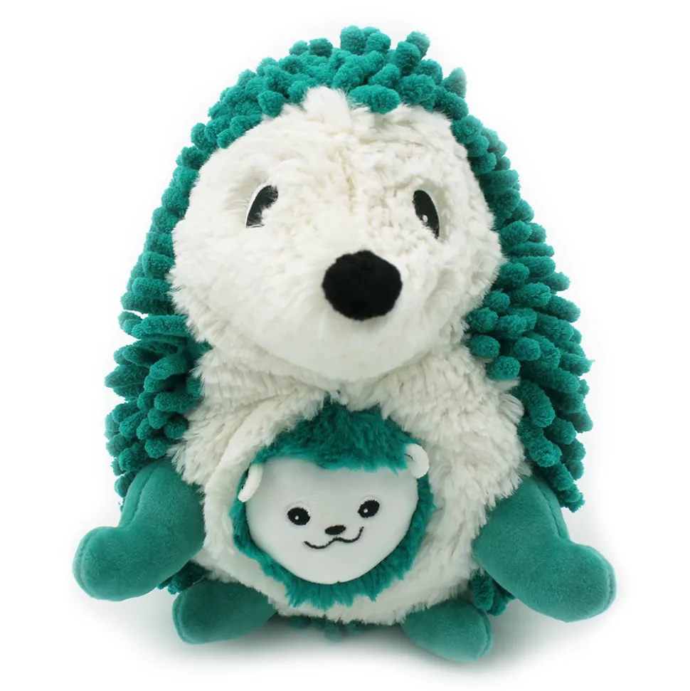 Peluche les ptipotos hérisson et son bébé piktou vert