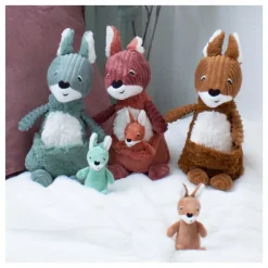 Peluche les ptipotos kangourou et son bébé allezou terracotta