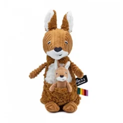 Peluche les ptipotos kangourou et son bébé allezou marron