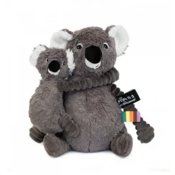 Peluche les ptipotos koala et son bébé trankilou gris