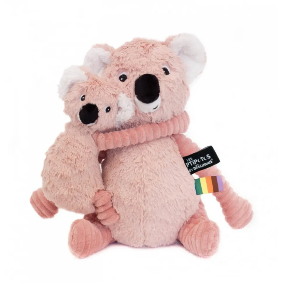 Peluche les ptipotos koala et son bébé trankilou rose