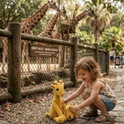 Peluche les ptipotos la girafe loncou maman et bébé