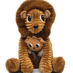 Peluche les ptipotos le lion graou papa et bébé