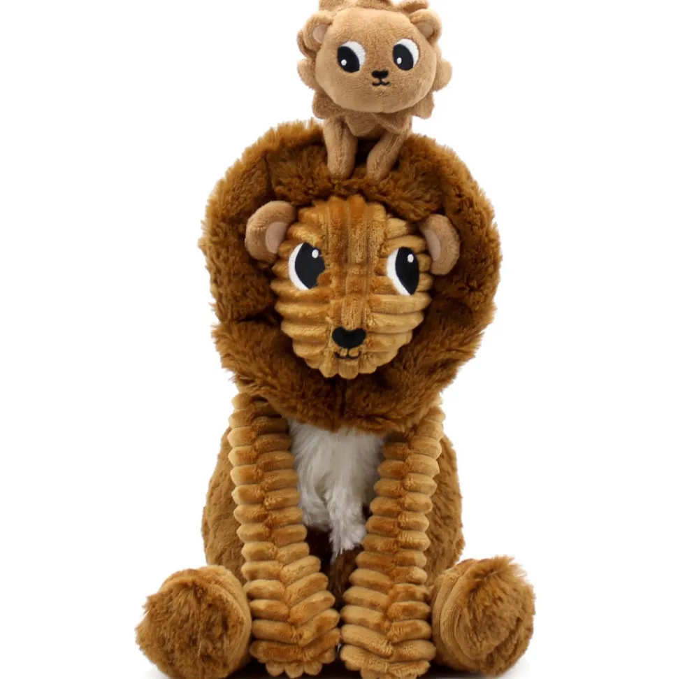 Peluche les ptipotos le lion graou papa et bébé