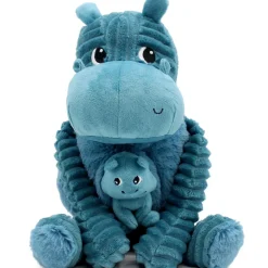 Peluche les ptipotos l'hippopotame bibou maman et bébé