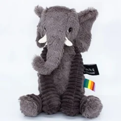 Peluche les ptipotos éléphant dimoitou gris