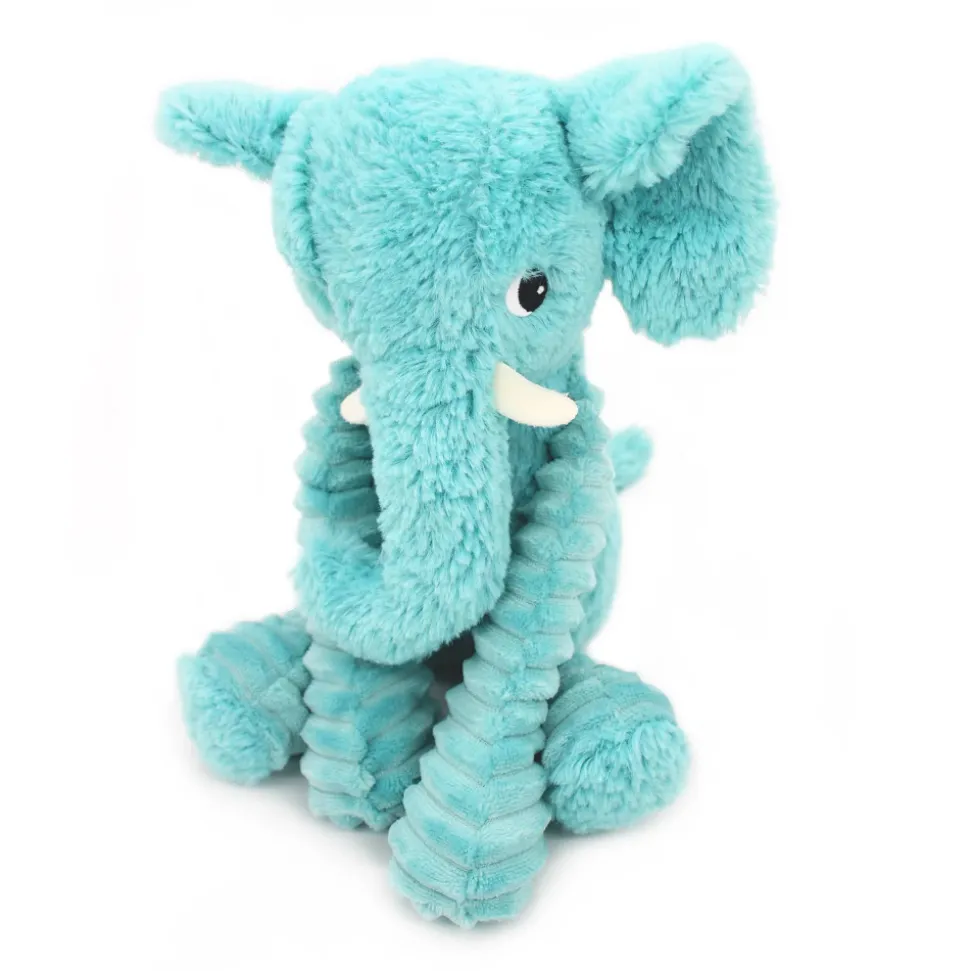 Peluche les ptipotos éléphant et son bébé aqua