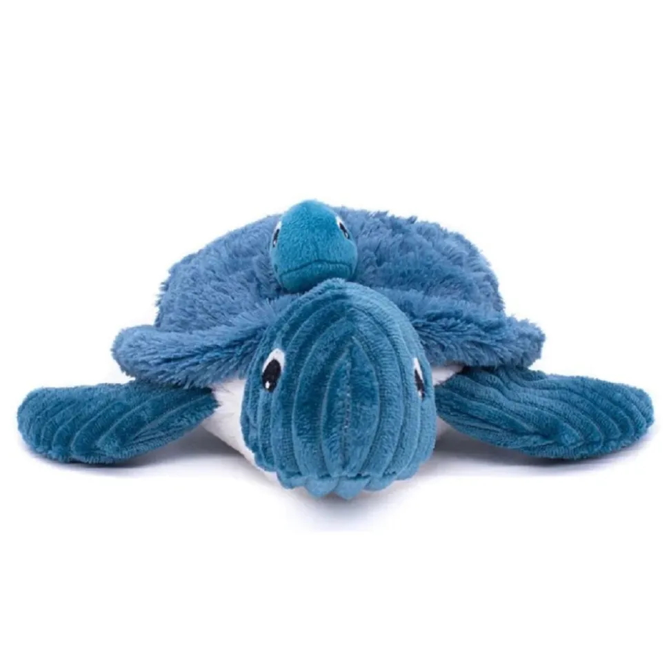 Peluche les ptipotos maman et bébé tortue bleu