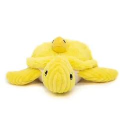 Peluche les ptipotos maman et bébé tortue jaune