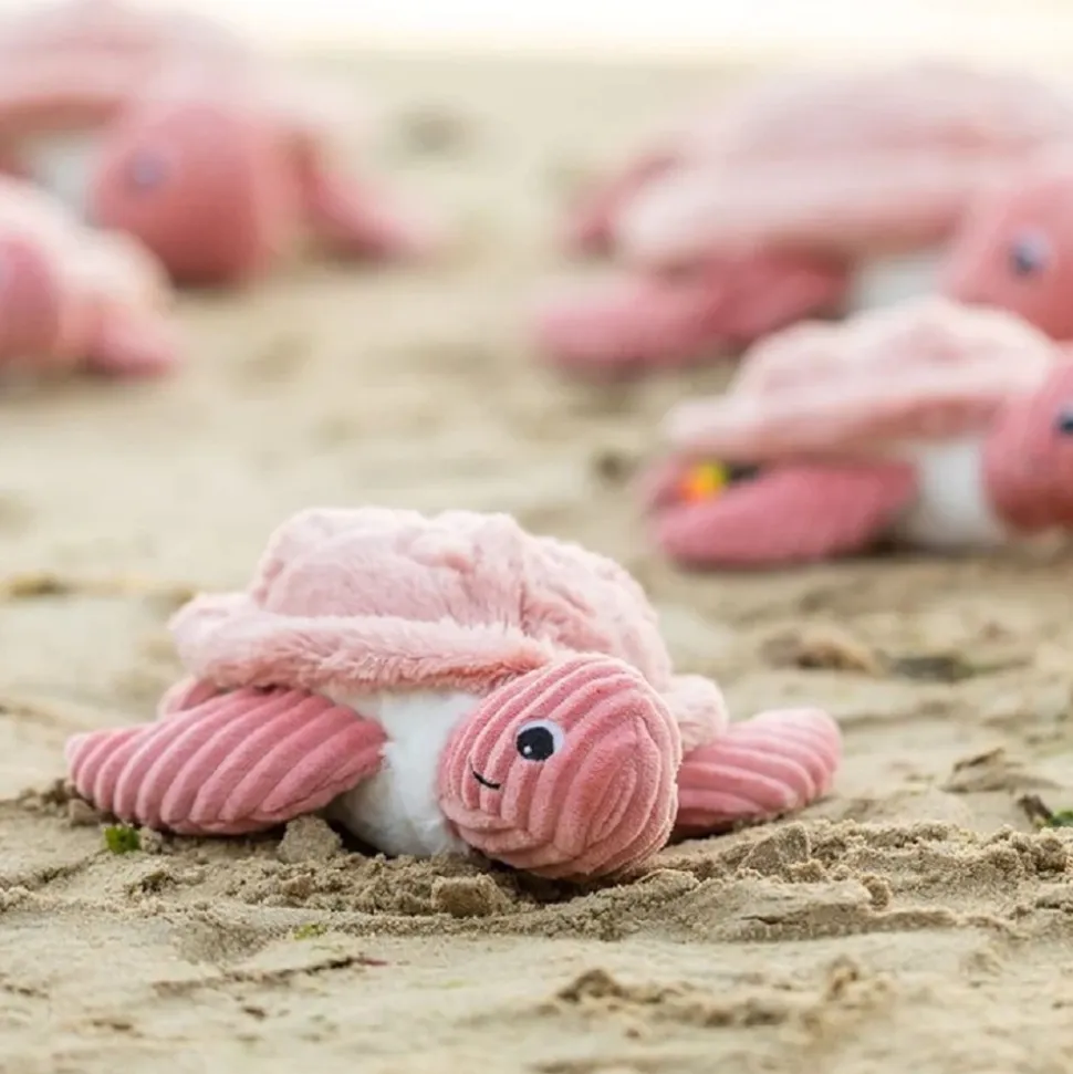 Peluche les ptipotos maman et bébé tortue rose