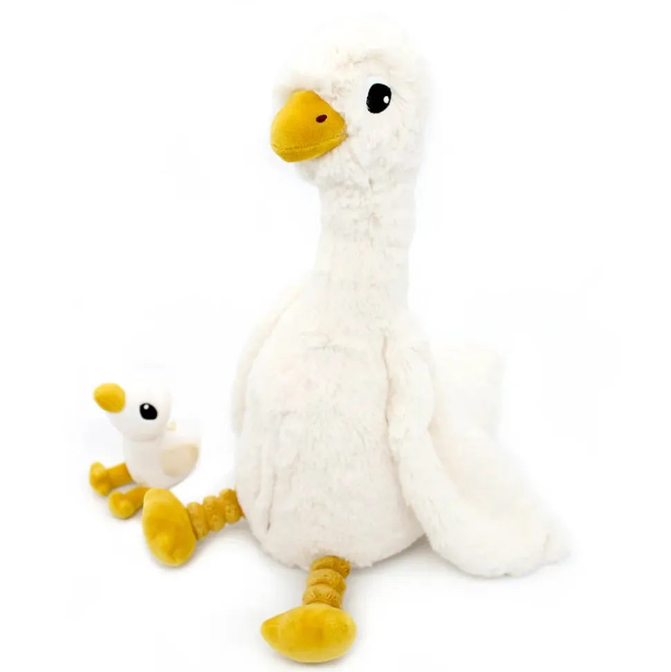 Peluche les ptipotos oie et son bébé