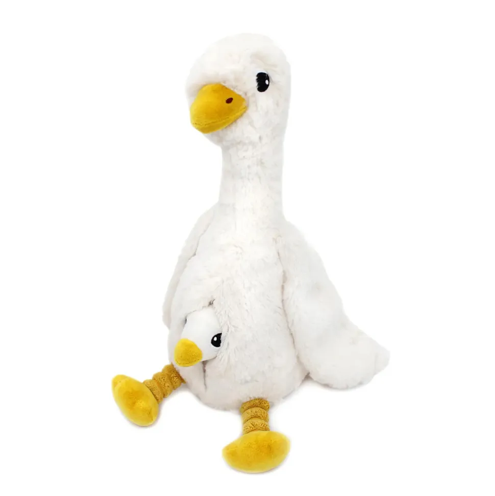 Peluche les ptipotos oie et son bébé