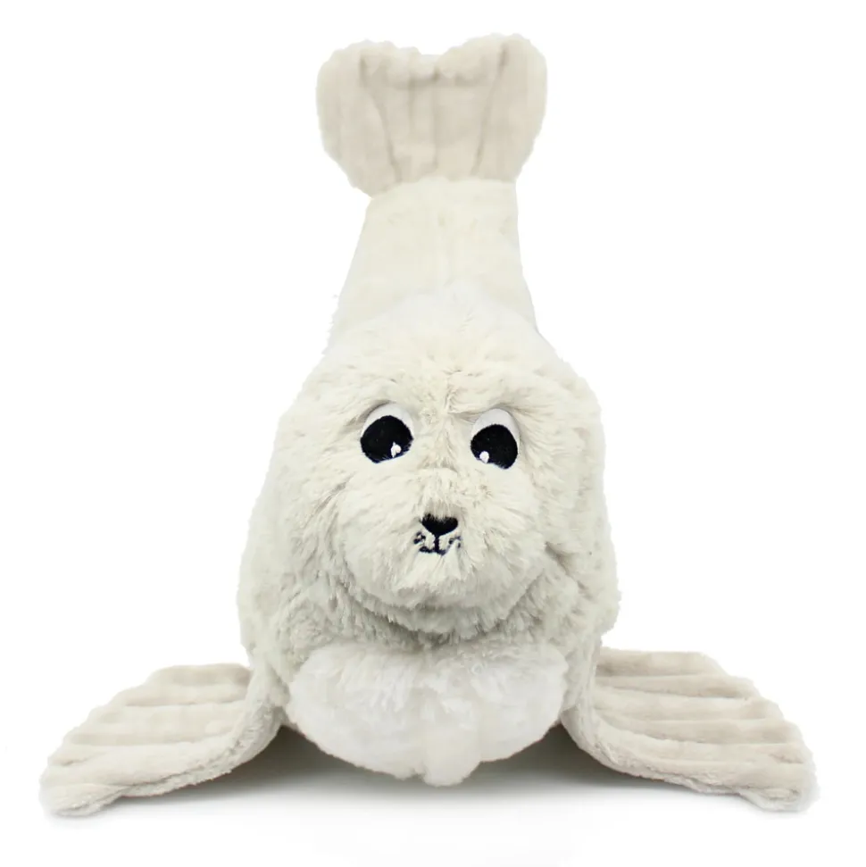 Peluche les ptipotos otarie maman et bébé gris clair