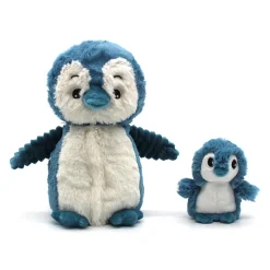 Peluche les ptipotos pingouin et son bébé bleu