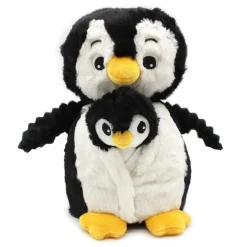 Peluche les ptipotos pingouin et son bébé noir