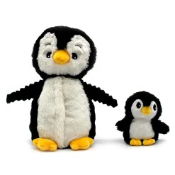 Peluche les ptipotos pingouin et son bébé noir