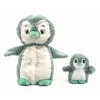 Peluche les ptipotos pingouin et son bébé menthe