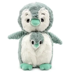 Peluche les ptipotos pingouin et son bébé menthe