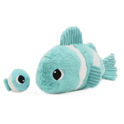 Peluche les ptipotos poisson clown maman et bébé aqua