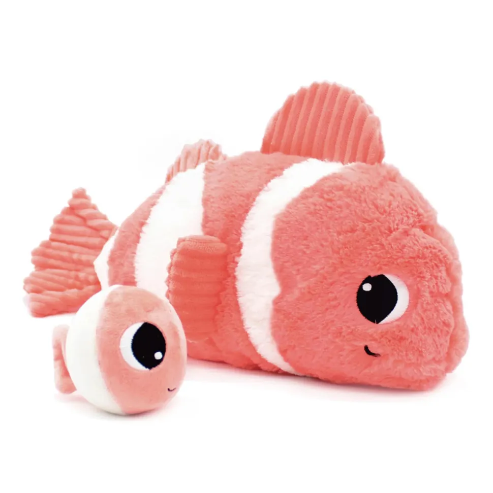 Peluche les ptipotos poisson clown maman et bébé corail