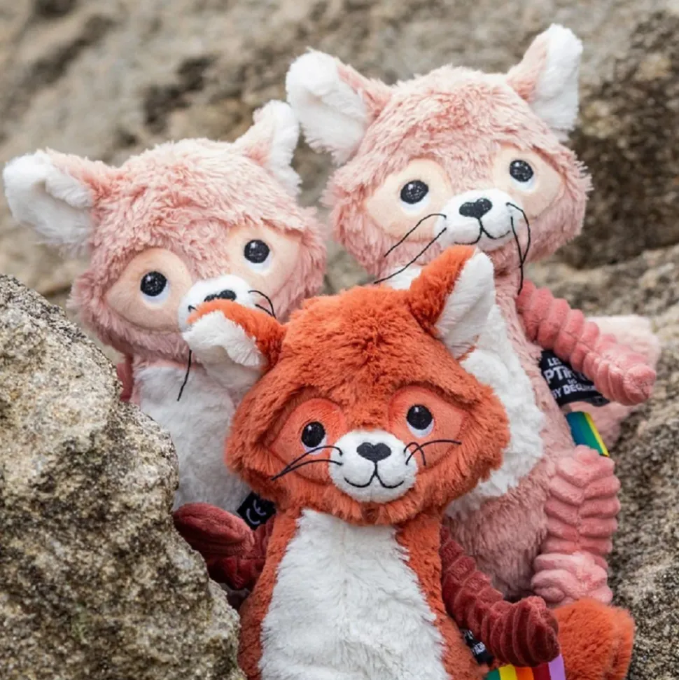 Peluche les ptipotos raton laveur netoitou terracotta