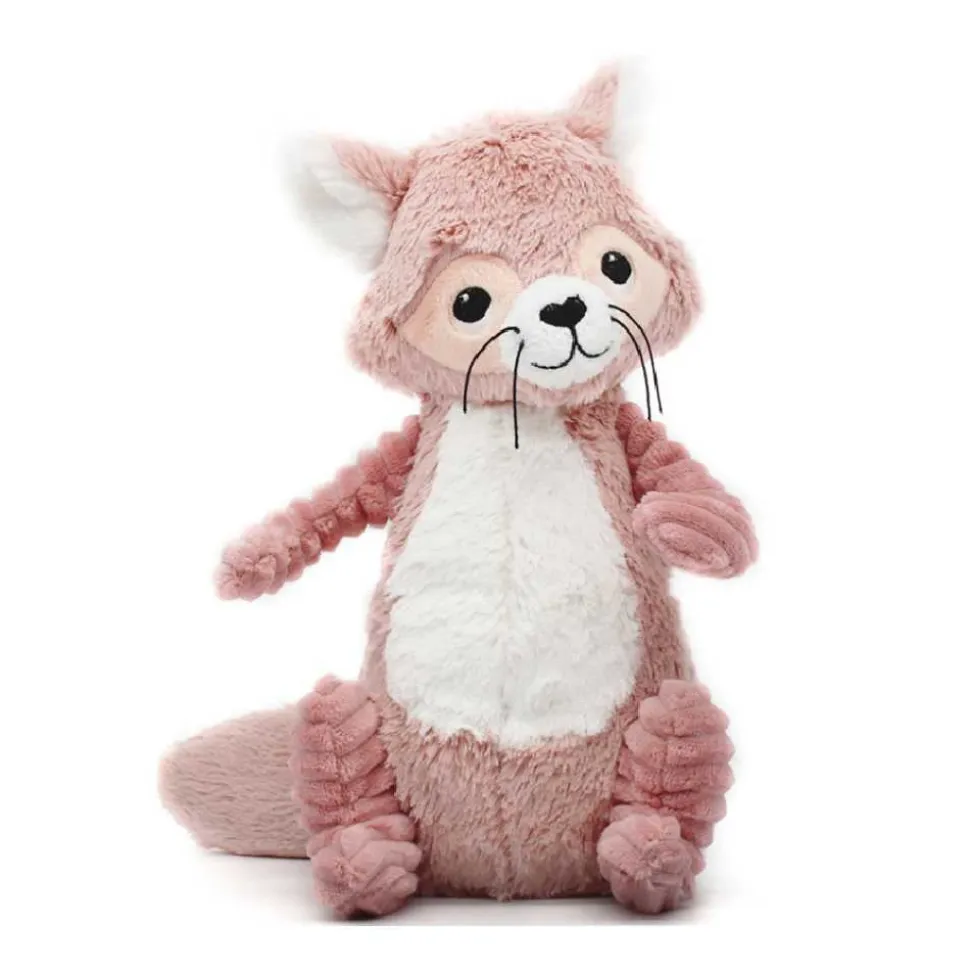 Peluche les ptipotos raton laveur netoitou rose