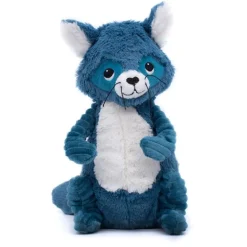 Peluche les ptipotos raton laveur netoitou bleu