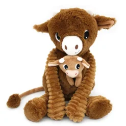 Peluche les ptipotos vache et son bébé