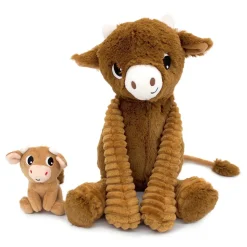 Peluche les ptipotos vache et son bébé