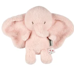 Peluche éléphant longs poils rose fanfan