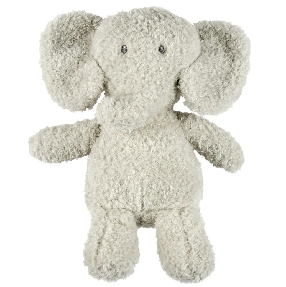 Peluche éléphant teddy bouclette 24cm gris