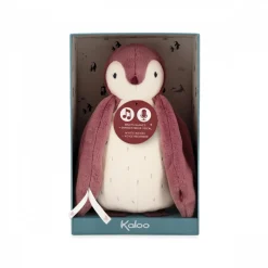 Peluche manchot enregistreuse et bruits blanc rose