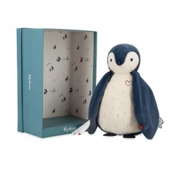 Peluche manchot enregistreuse et bruits blanc bleu