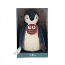 Peluche manchot enregistreuse et bruits blanc bleu