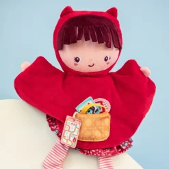 Peluche marionnette à main chaperon rouge