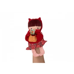 Peluche marionnette à main chaperon rouge