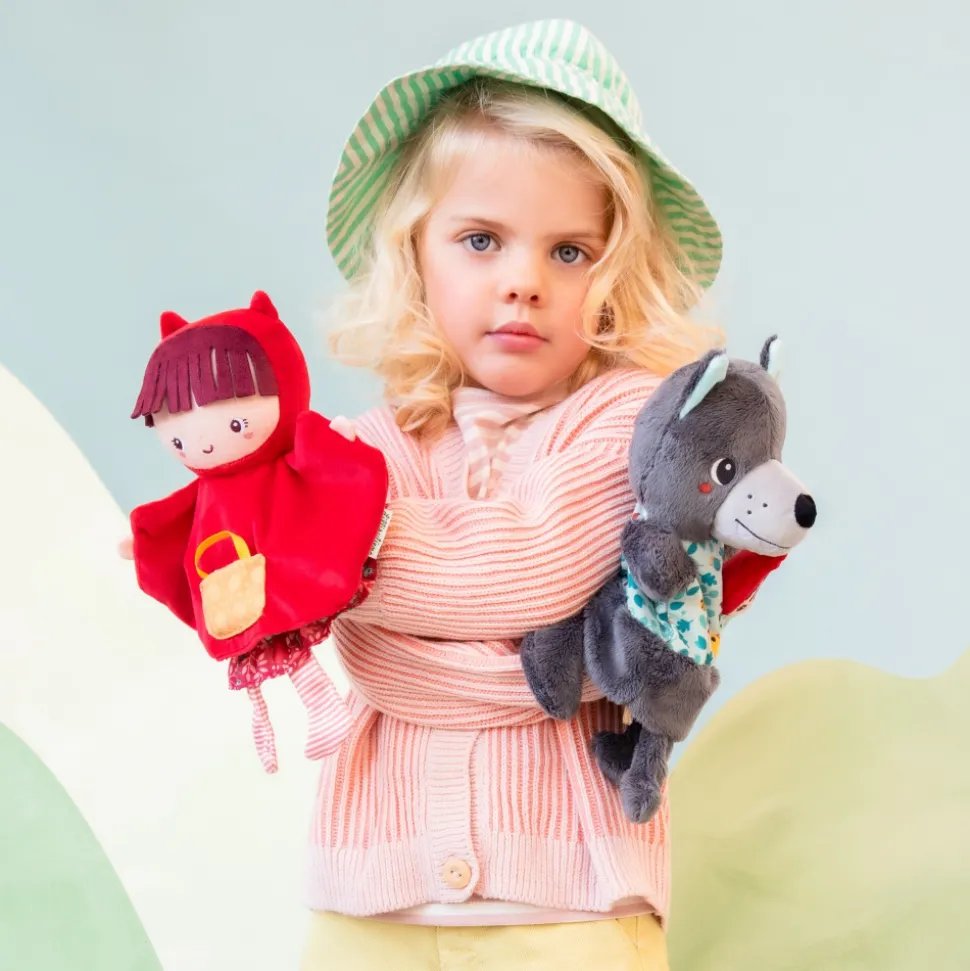 Peluche marionnette à main chaperon rouge