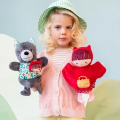 Peluche marionnette à main chaperon rouge