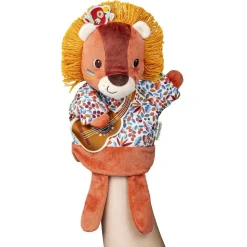 Peluche marionnette à main jack le lion