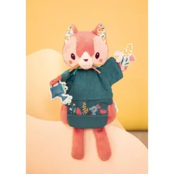 Peluche marionnette à main jeanne le chat