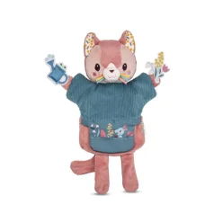 Peluche marionnette à main jeanne le chat