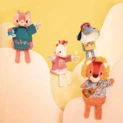 Peluche marionnette à main jeanne le chat