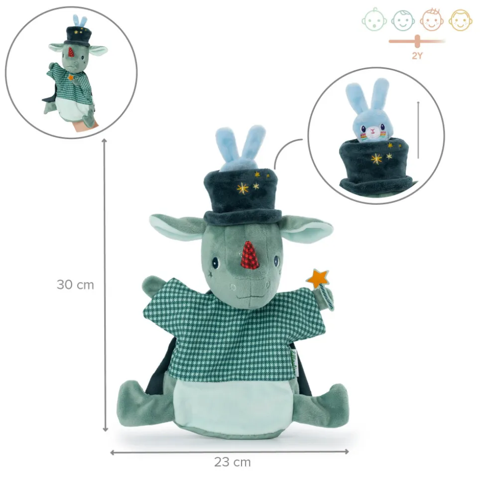 Peluche marionnette à main joe le magicien