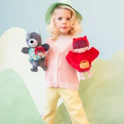Peluche marionnette à main louis le loup