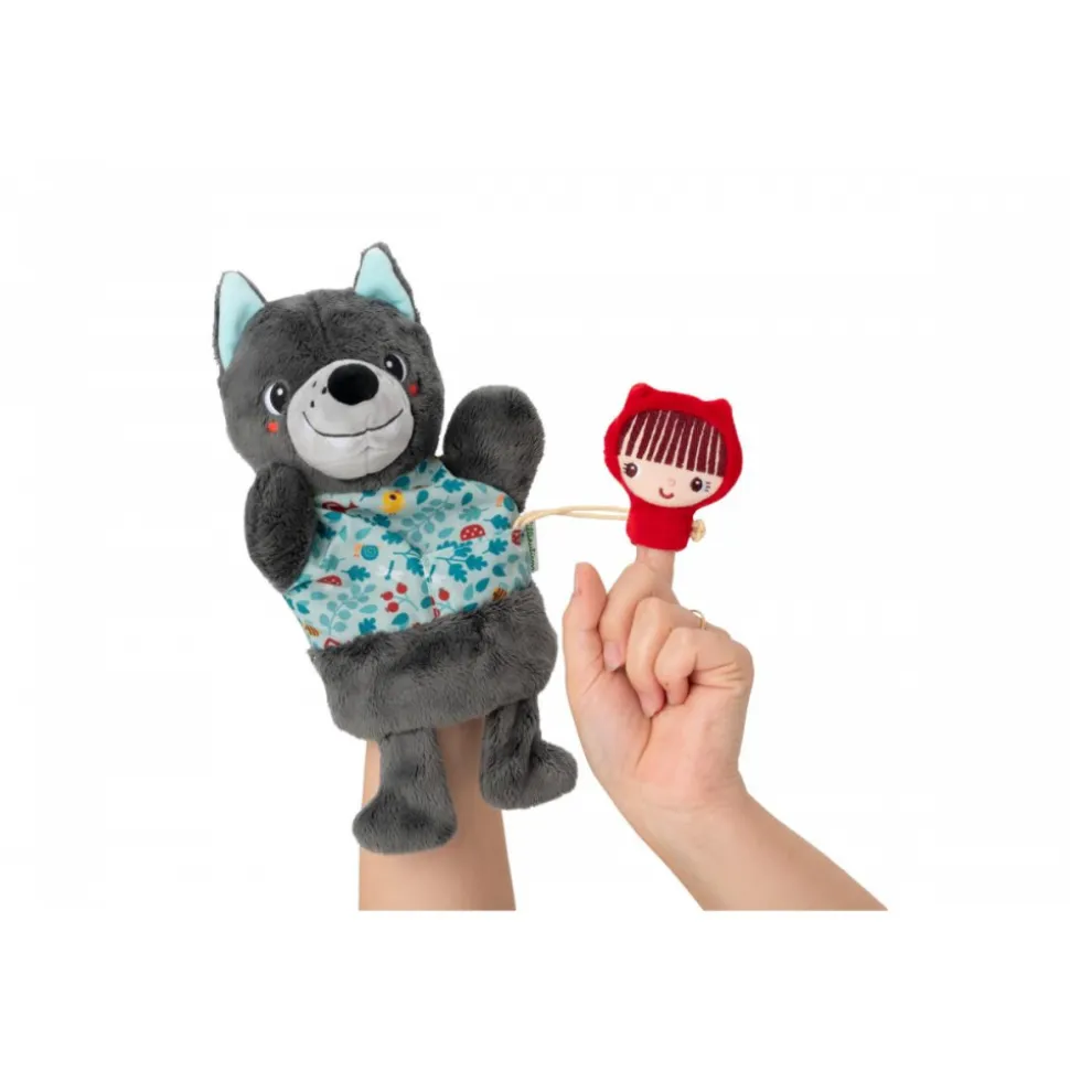 Peluche marionnette à main louis le loup