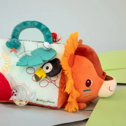 Peluche miroir triangle d'activités jack le lion