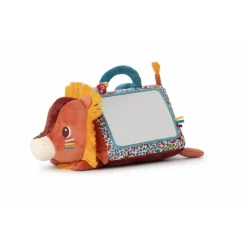 Peluche miroir triangle d'activités jack le lion