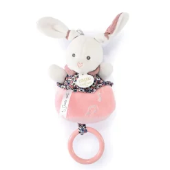 Peluche musicale boh'aime lapin rose